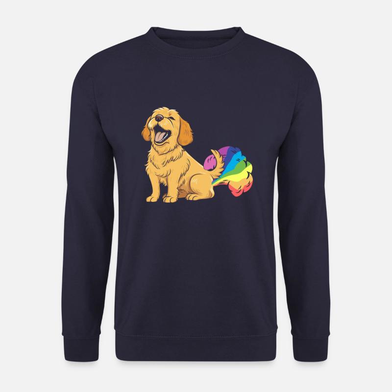 Golden Doodle Witzig Regenbogenfurz - Unisex Pullover - Navy