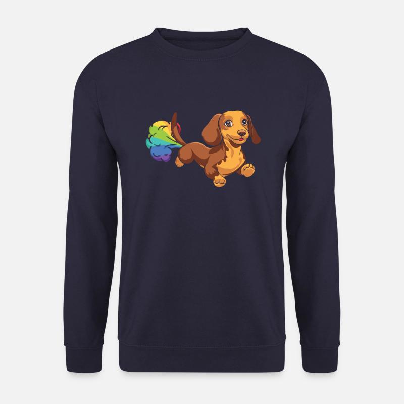 Teckel Teckel Arc-en-ciel Pet - Sweat-shirt Unisexe - marine