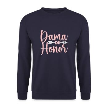 Bachelorette Party Jga Dama De Honor - Unisex Pullover - Navy - Vorne - Alina (178cm) & Michal (187cm)