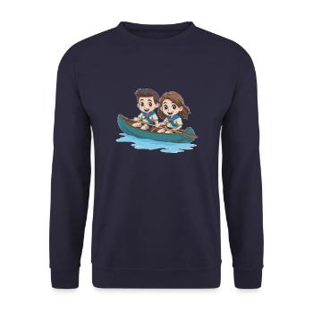Éclaireur - Sweat-shirt Unisexe - marine - Devant - Alina (178cm) & Michal (187cm)