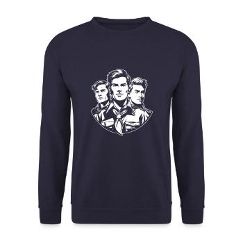 Éclaireur - Sweat-shirt Unisexe - marine - Devant - Alina (178cm) & Michal (187cm)