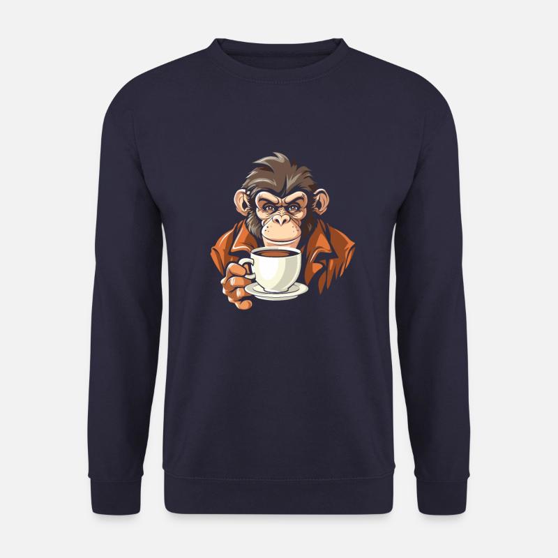 Monkey Coffee - Unisex Sweatshirt - navy