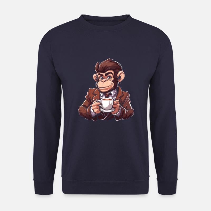 Affe Kaffee - Unisex Pullover - Navy