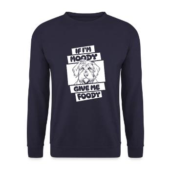 Old English Shepherd Bobtail Funny - Unisex Sweatshirt - navy - Front - Alina (178cm) & Michal (187cm)