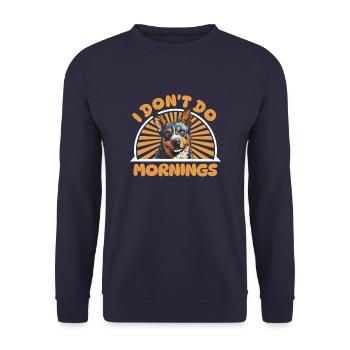 Australischer Rinderhund Lustig - Unisex Pullover - Navy - Vorne - Alina (178cm) & Michal (187cm)