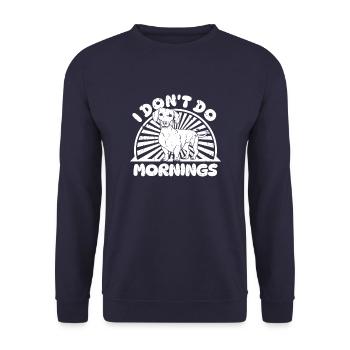 Teckel Teckel Drôle Je Ne Fais Pas De Matins - Sweat-shirt Unisexe - marine - Devant - Alina (178cm) & Michal (187cm)