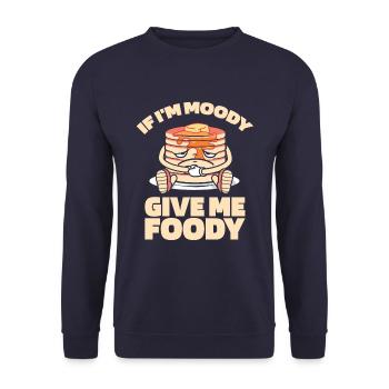 Crêpes Drôles Si Je Suis De Mauvaise Humeur Donnez-Moi Gourmand - Sweat-shirt Unisexe - marine - Devant - Alina (178cm) & Michal (187cm)