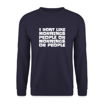 Black Humor Funny - Unisex Sweatshirt - navy - Front - Alina (178cm) & Michal (187cm)