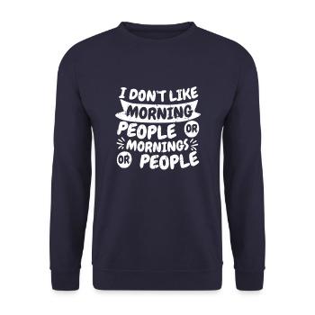 Black Humor Funny - Unisex Sweatshirt - navy - Front - Alina (178cm) & Michal (187cm)