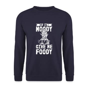 Ananas Drôle Si Je Suis De Mauvaise Humeur Donnez-Moi Gourmand - Sweat-shirt Unisexe - marine - Devant - Alina (178cm) & Michal (187cm)