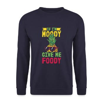 Ananas Si je suis de mauvaise humeur Donnez-moi de la nourriture - Sweat-shirt Unisexe - marine - Devant - Alina (178cm) & Michal (187cm)