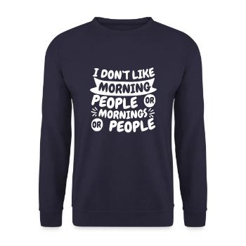 Black Humor Funny - Unisex Sweatshirt - navy - Front - Alina (178cm) & Michal (187cm)
