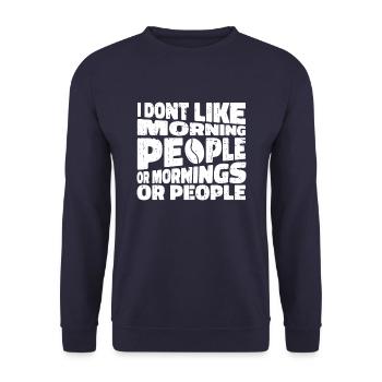 Black Humor Funny - Unisex Sweatshirt - navy - Front - Alina (178cm) & Michal (187cm)