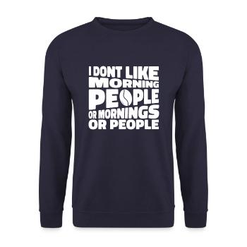 Schwarzer Humor Witzig - Unisex Pullover - Navy - Vorne - Alina (178cm) & Michal (187cm)