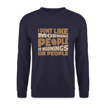 Schwarzer Humor - Unisex Pullover - Navy - Vorne - Alina (178cm) & Michal (187cm)