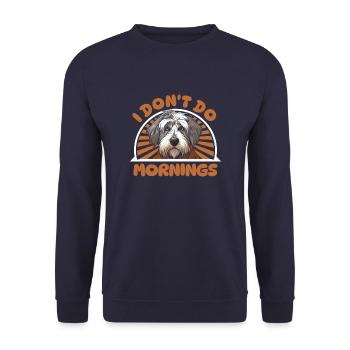 Old English Shepherd Bobtail Funny - Unisex Sweatshirt - navy - Front - Alina (178cm) & Michal (187cm)