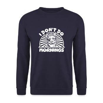 Australischer Rinderhund Witzig - Unisex Pullover - Navy - Vorne - Alina (178cm) & Michal (187cm)