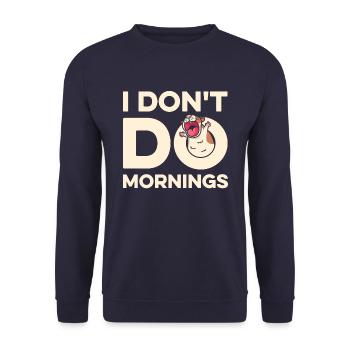 Hamster Or Hamster Drôle Je Ne Fais Pas De Matins - Sweat-shirt Unisexe - marine - Devant - Alina (178cm) & Michal (187cm)