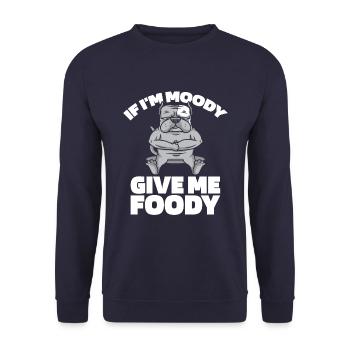 American Bully Drôle Si Je Suis De Mauvaise Humeur Donnez-Moi Gourmand - Sweat-shirt Unisexe - marine - Devant - Alina (178cm) & Michal (187cm)