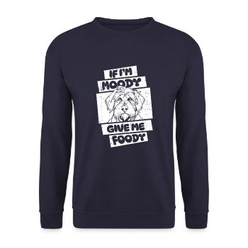 Old English Shepherd Bobtail Funny - Unisex Sweatshirt - navy - Front - Alina (178cm) & Michal (187cm)
