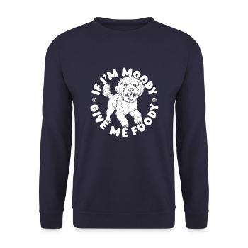 Golden Doodle Drôle Si Je Suis De Mauvaise Humeur Donnez-Moi Gourmand - Sweat-shirt Unisexe - marine - Devant - Alina (178cm) & Michal (187cm)
