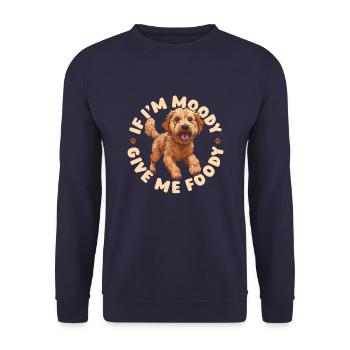 Golden Doodle Drôle Si Dans Moody Donnez-Moi Foody - Sweat-shirt Unisexe - marine - Devant - Alina (178cm) & Michal (187cm)