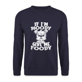 Yorkshire Terrier Drôle - Sweat-shirt Unisexe - marine - Devant - Alina (178cm) & Michal (187cm)