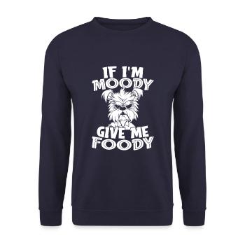 Yorkshire Terrier Drôle - Sweat-shirt Unisexe - marine - Devant - Alina (178cm) & Michal (187cm)