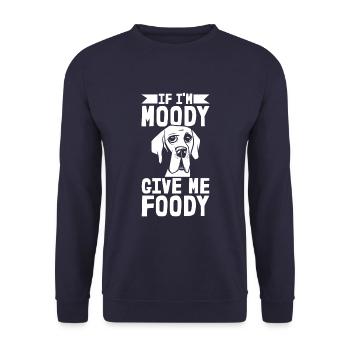 Dogue Allemand Drôle Si Dans Moody Donnez-Moi Foody - Sweat-shirt Unisexe - marine - Devant - Alina (178cm) & Michal (187cm)