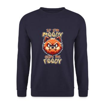 Poméranien Drôle Si Dans Moody Donnez-moi Foody - Sweat-shirt Unisexe - marine - Devant - Alina (178cm) & Michal (187cm)