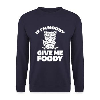 Wheaten Terrier Drôle Si Je Suis De Mauvaise Humeur Donnez-Moi Gourmand - Sweat-shirt Unisexe - marine - Devant - Alina (178cm) & Michal (187cm)