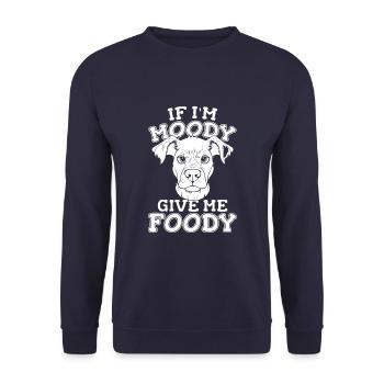 Dalmatien Drôle Si Je Suis De Mauvaise Humeur Donnez-Moi Gourmand - Sweat-shirt Unisexe - marine - Devant - Alina (178cm) & Michal (187cm)