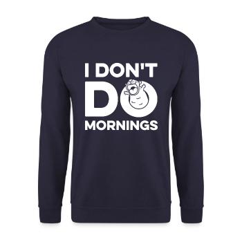 Hamster Or Hamster Drôle Je Ne Fais Pas De Matins - Sweat-shirt Unisexe - marine - Devant - Alina (178cm) & Michal (187cm)