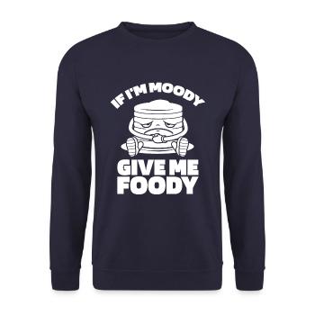 Crêpes Drôles Si Je Suis De Mauvaise Humeur Donnez-Moi Gourmand - Sweat-shirt Unisexe - marine - Devant - Alina (178cm) & Michal (187cm)
