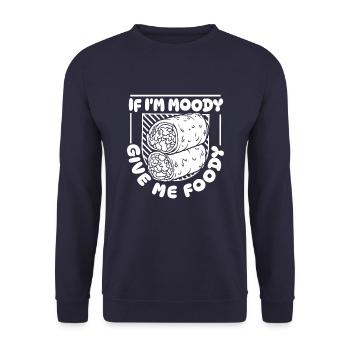 Burrito Drôle Si Dans Moody Donnez-Moi Foody - Sweat-shirt Unisexe - marine - Devant - Alina (178cm) & Michal (187cm)