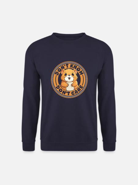 Hamster Goldhamster Lustig Dont Know Dont Care - Unisex Pullover - Navy
