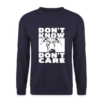 Greyhound Greyhound Drôle Ne Pas Savoir Ne Pas S’En Souci - Sweat-shirt Unisexe - marine - Devant - Alina (178cm) & Michal (187cm)