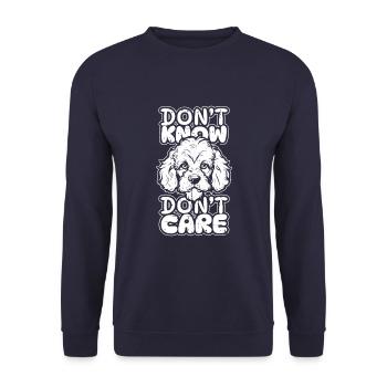 Caniche Drôle Ne Pas Savoir Ne Pas Se Soucier - Sweat-shirt Unisexe - marine - Devant - Alina (178cm) & Michal (187cm)