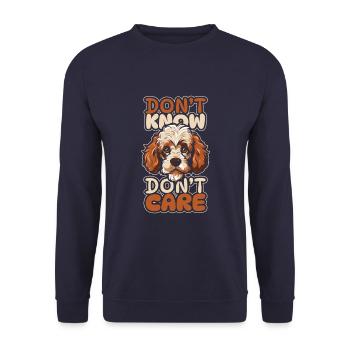 Caniche Drôle Ne Pas Savoir Ne Pas Se Soucier - Sweat-shirt Unisexe - marine - Devant - Alina (178cm) & Michal (187cm)