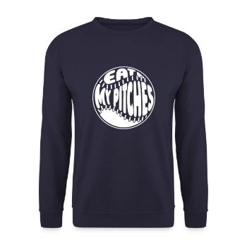 Baseball Witzig - Unisex Pullover - Navy - Vorne - Alina (178cm) & Michal (187cm)