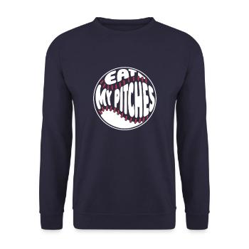 Baseball Witzig - Unisex Pullover - Navy - Vorne - Alina (178cm) & Michal (187cm)