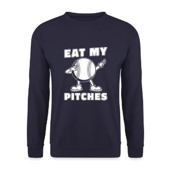 Baseball Witzig - Unisex Pullover - Navy - Vorne - Alina (178cm) & Michal (187cm)