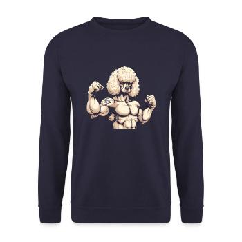 Poodle I Love Mom - Unisex Sweatshirt - navy - Front - Alina (178cm) & Michal (187cm)