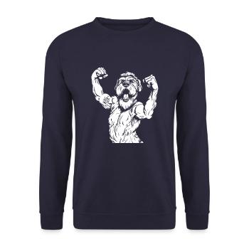 Wheaten Terrier J’aime Maman - Sweat-shirt Unisexe - marine - Devant - Alina (178cm) & Michal (187cm)