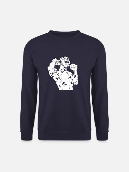 Dalmatiner Bizeps Tattoo I Love Mom - Unisex Pullover - Navy