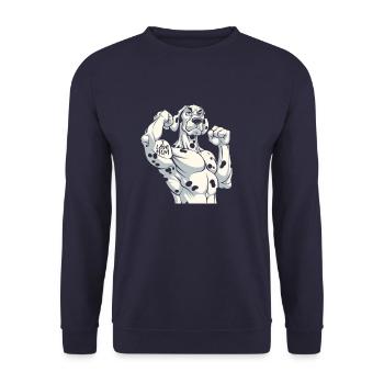 Dalmatiner I Love Mom - Unisex Pullover - Navy - Vorne - Alina (178cm) & Michal (187cm)