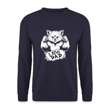 Red Panda I Love Dad - Unisex Sweatshirt - navy - Front - Alina (178cm) & Michal (187cm)