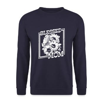 Sonnenblumen Mama Mutter Maman tournesol - Sweat-shirt Unisexe - marine - Devant - Alina (178cm) & Michal (187cm)