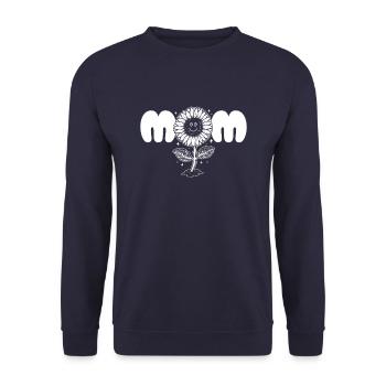 Sonnenblumen Mama Sunflower Mom - Unisex Pullover - Navy - Vorne - Alina (178cm) & Michal (187cm)