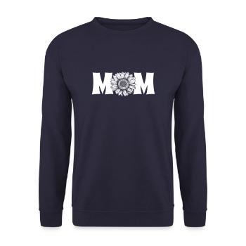 Sonnenblumen Mama Sunflower Mom - Unisex Pullover - Navy - Vorne - Alina (178cm) & Michal (187cm)